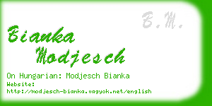 bianka modjesch business card